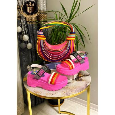 Miss Melisa Shoe and Bag Rainbow Model  Sandals  T253