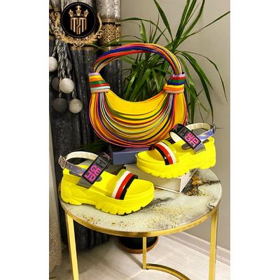 Miss Melisa Shoe and Bag Rainbow Model  Sandals  T254