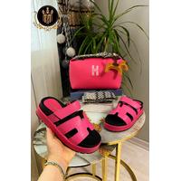 Miss Melissa Zapato y Bolso HERMES Pantuflas TSH 1